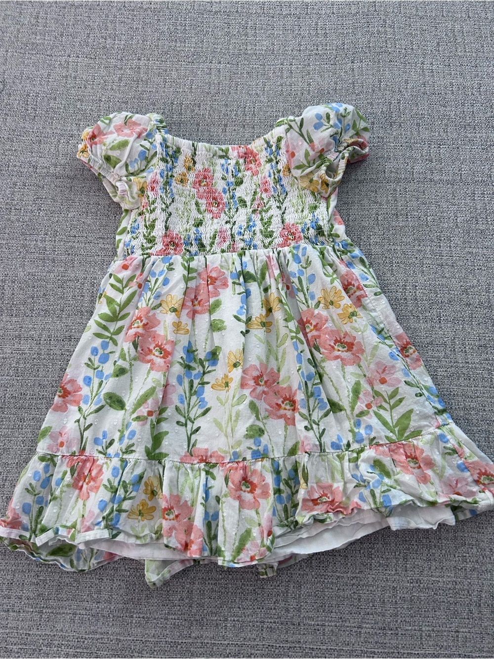 Gymboree White Floral Sundress with Pink, Blue & Yellow Accents. Size 4T - Picture 2 of 7